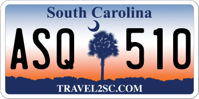 SC license plate ASQ510