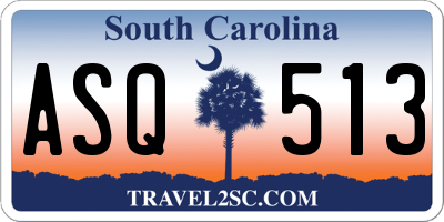 SC license plate ASQ513