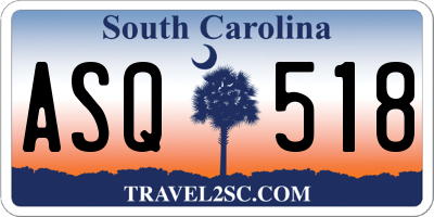 SC license plate ASQ518