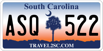 SC license plate ASQ522