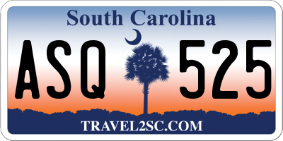 SC license plate ASQ525