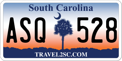 SC license plate ASQ528