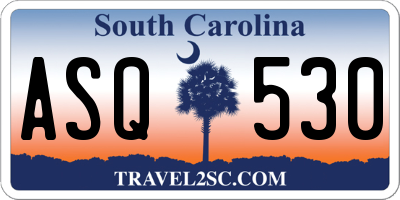 SC license plate ASQ530