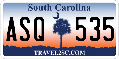 SC license plate ASQ535