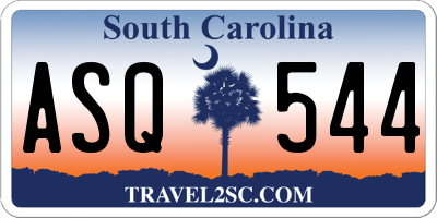 SC license plate ASQ544