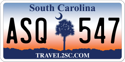 SC license plate ASQ547