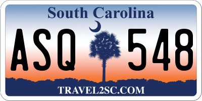 SC license plate ASQ548