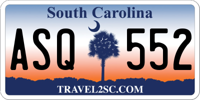 SC license plate ASQ552