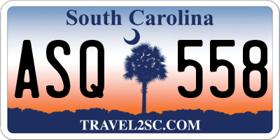 SC license plate ASQ558