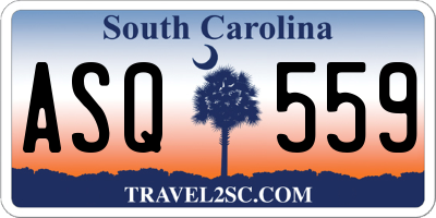 SC license plate ASQ559