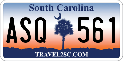 SC license plate ASQ561