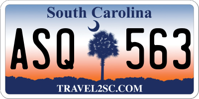 SC license plate ASQ563