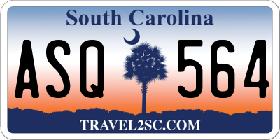 SC license plate ASQ564
