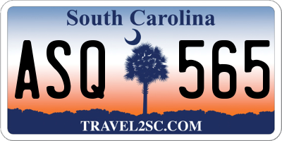 SC license plate ASQ565