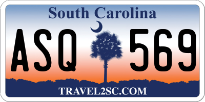 SC license plate ASQ569