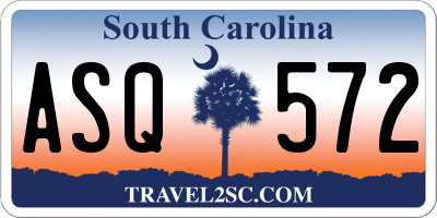 SC license plate ASQ572