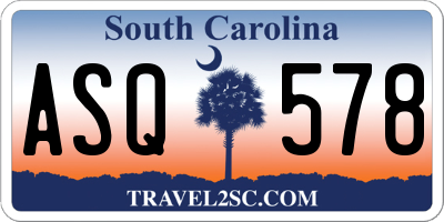 SC license plate ASQ578