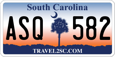 SC license plate ASQ582