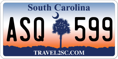 SC license plate ASQ599