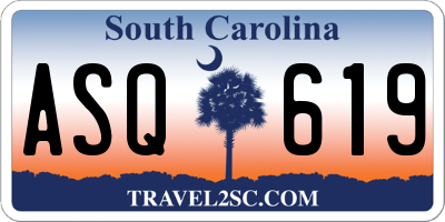SC license plate ASQ619