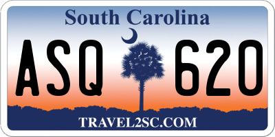 SC license plate ASQ620