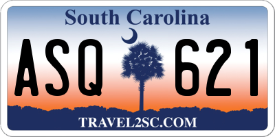 SC license plate ASQ621