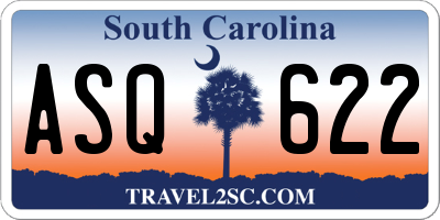 SC license plate ASQ622