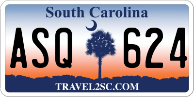 SC license plate ASQ624