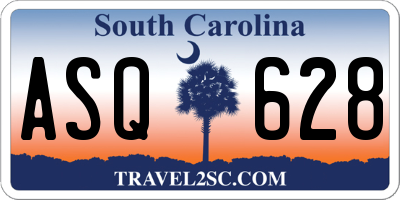 SC license plate ASQ628