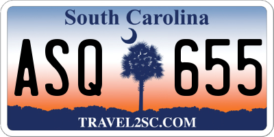 SC license plate ASQ655