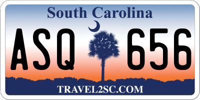 SC license plate ASQ656