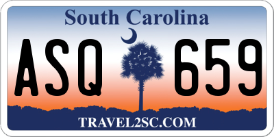 SC license plate ASQ659