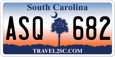 SC license plate ASQ682