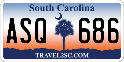 SC license plate ASQ686