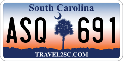 SC license plate ASQ691