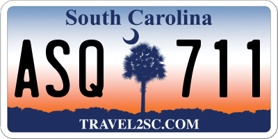 SC license plate ASQ711