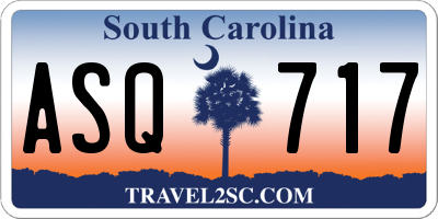 SC license plate ASQ717
