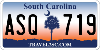 SC license plate ASQ719