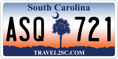 SC license plate ASQ721
