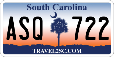 SC license plate ASQ722