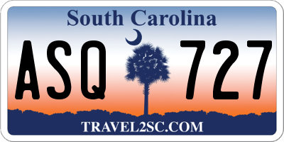 SC license plate ASQ727