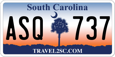 SC license plate ASQ737
