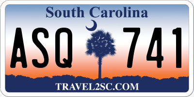 SC license plate ASQ741