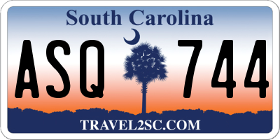 SC license plate ASQ744