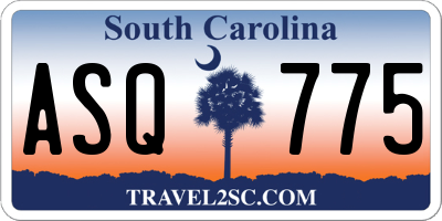 SC license plate ASQ775