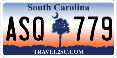 SC license plate ASQ779