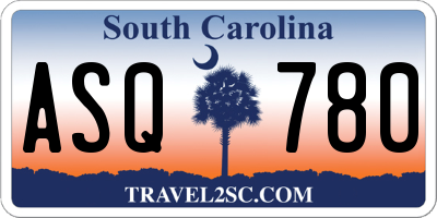 SC license plate ASQ780