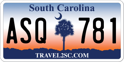 SC license plate ASQ781