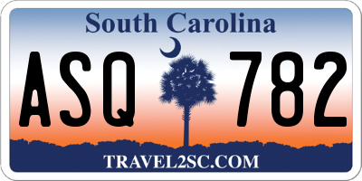 SC license plate ASQ782