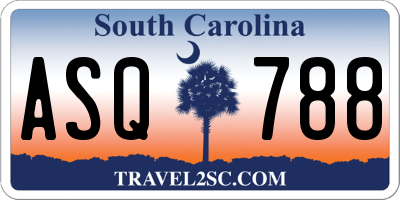 SC license plate ASQ788